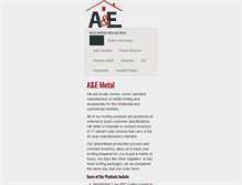 Tablet Screenshot of aemetalroofing.com